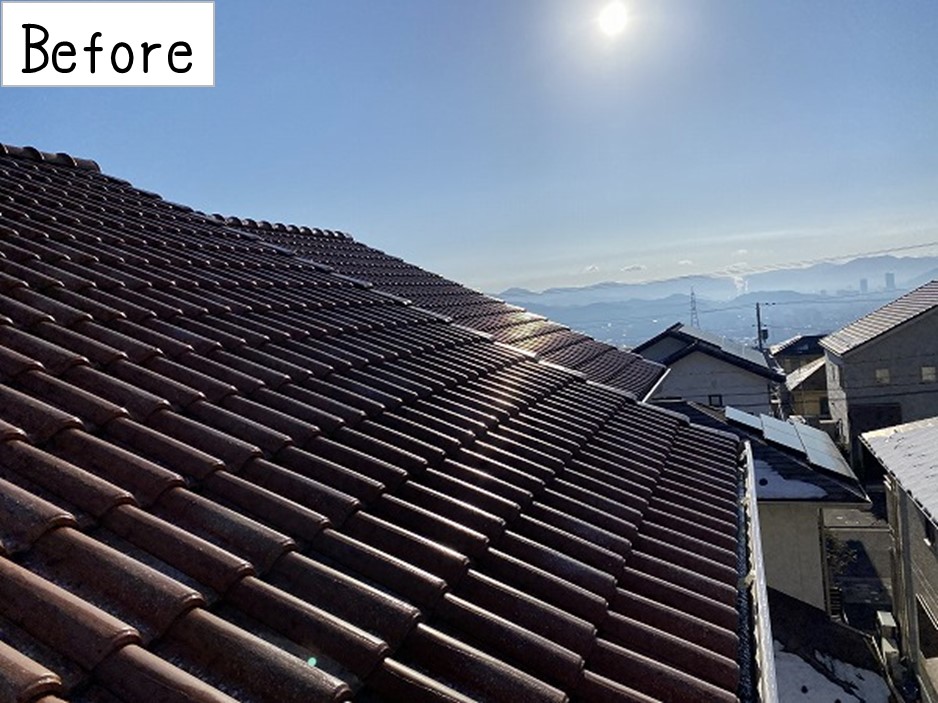 熊野町　屋根調査　屋根に雪止めがない before写真